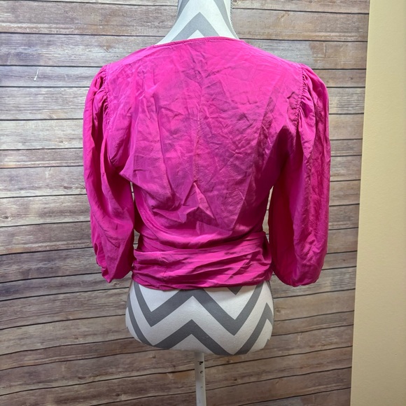 CLAUDIE PIERLOT Printed Wrap Top - Picture 3 of 6